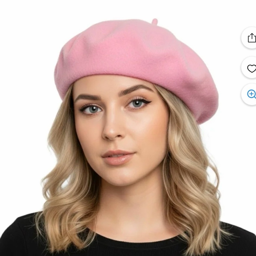 Elegant Pink Beret for Women